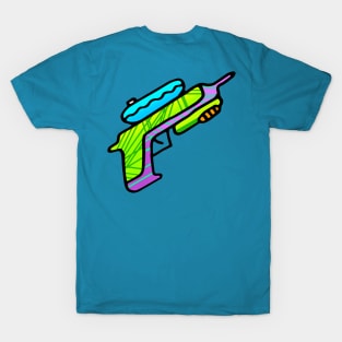 Retro Water Pistol Drawing T-Shirt